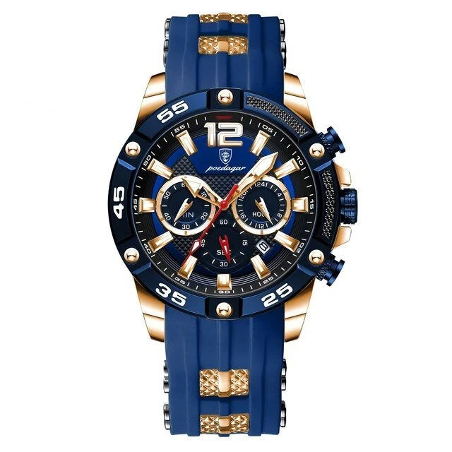 Poedagar 912 watch Rose Gold Blue variant