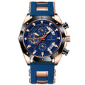 Poedagar 913 watch RoseGold Blue variant