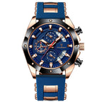 Poedagar 913 watch RoseGold Blue variant