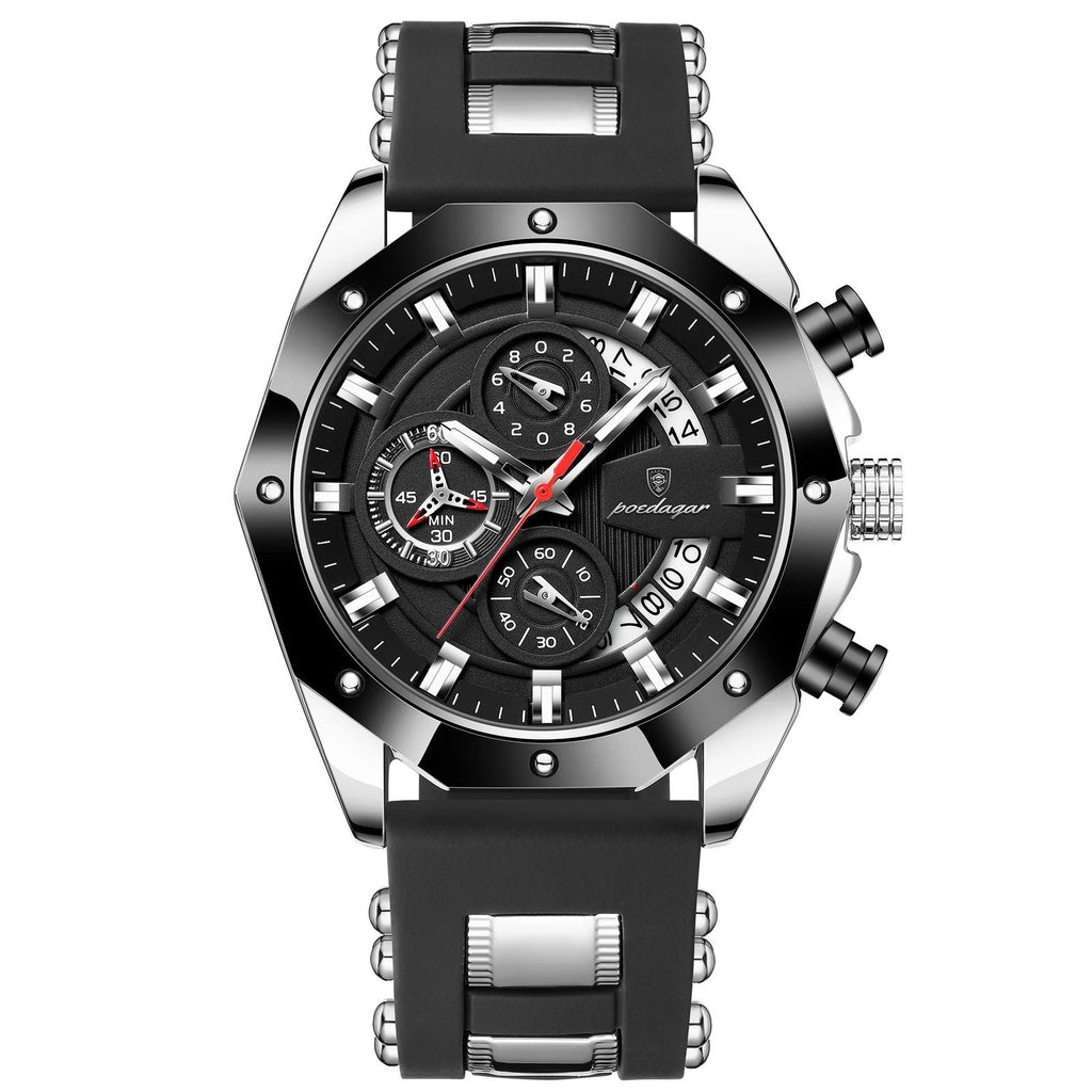 Poedagar 913 watch Sliver Black variant