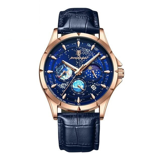 Poedagar 916 watch Rose Gold Blue L variant