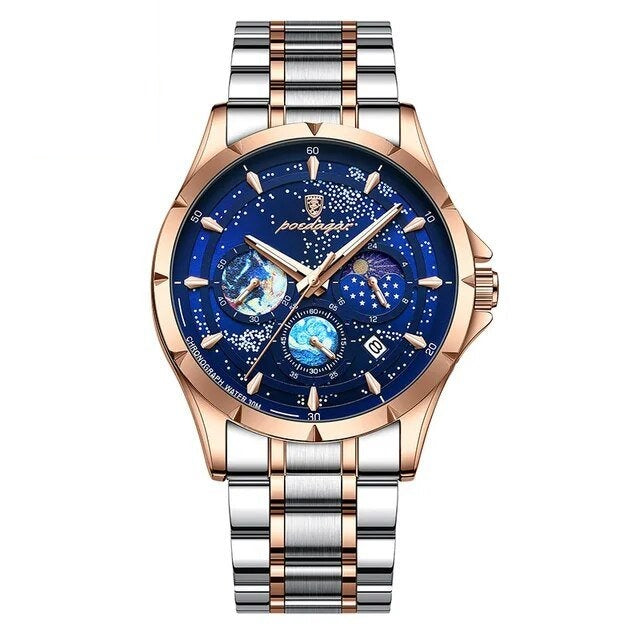 Poedagar 916 watch Rose Gold Blue variant