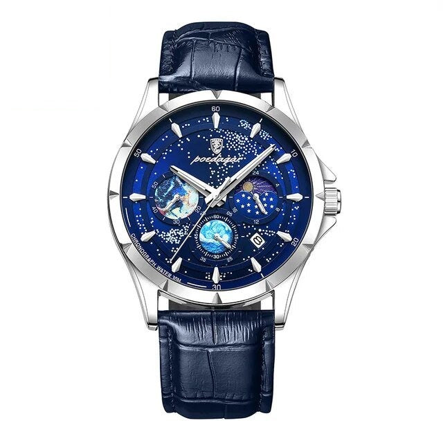 Poedagar 916 watch Silver Blue L variant