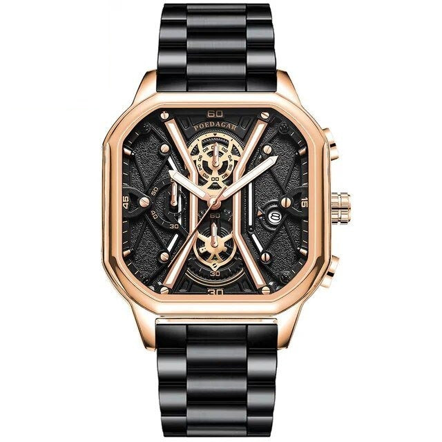 Poedagar 922 watch RoseGold Gold Black S variant