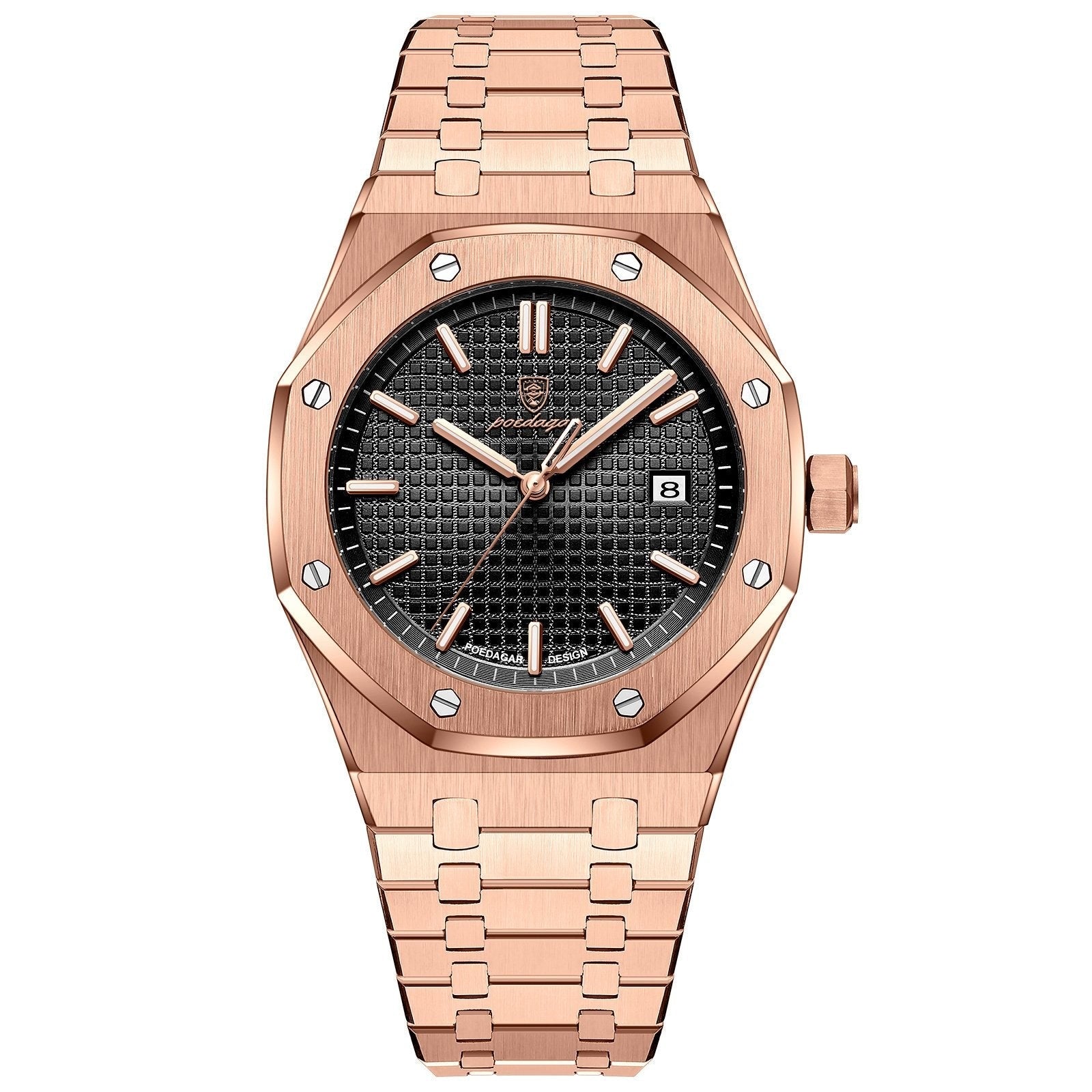 Poedagar 924 watch Rose Gold Black variant