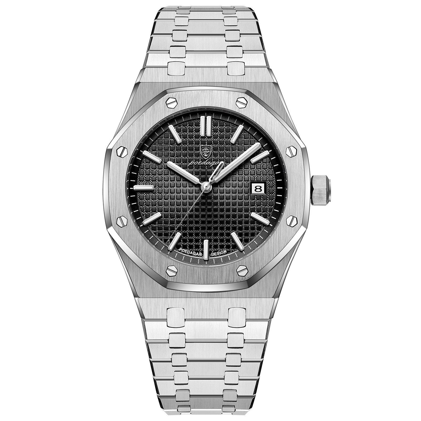 Poedagar 924 watch Silver Black variant