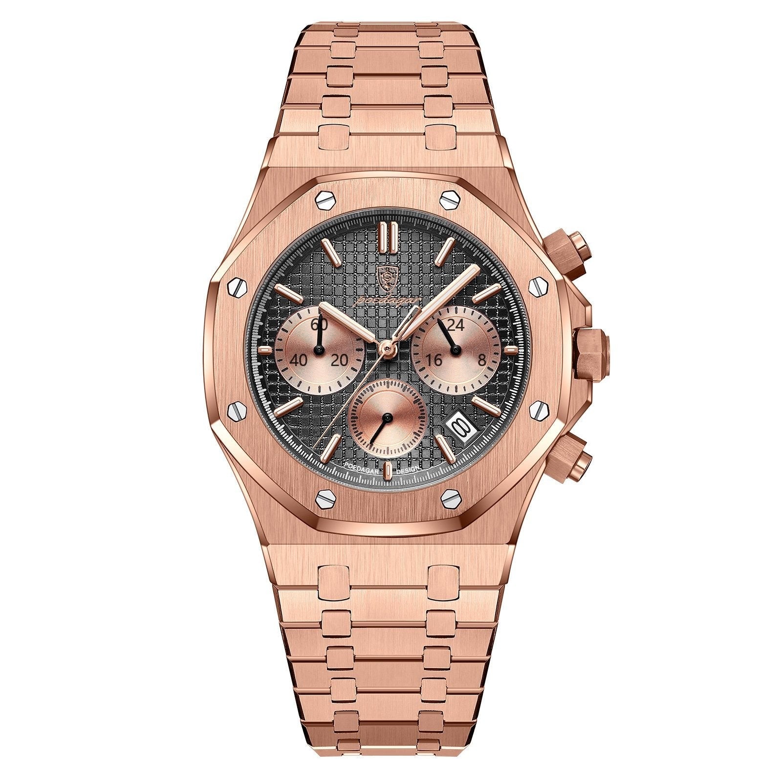 Poedagar 926 watch Rose Gold Black variant