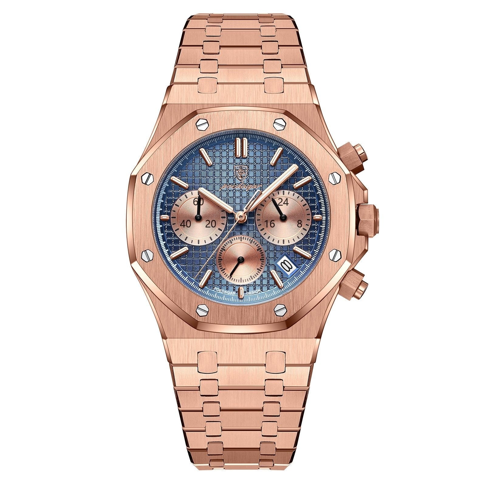 Poedagar 926 watch Rose Gold Blue variant