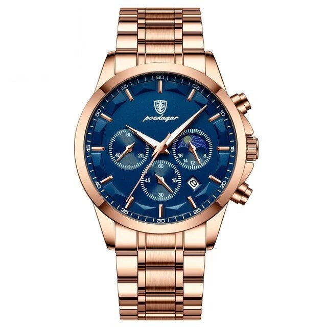 Poedagar 928 watch Rose Gold Blue S variant