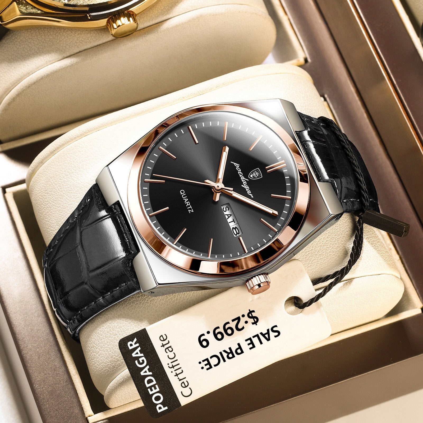 Poedagar 930 watch Rose Gold Black L variant