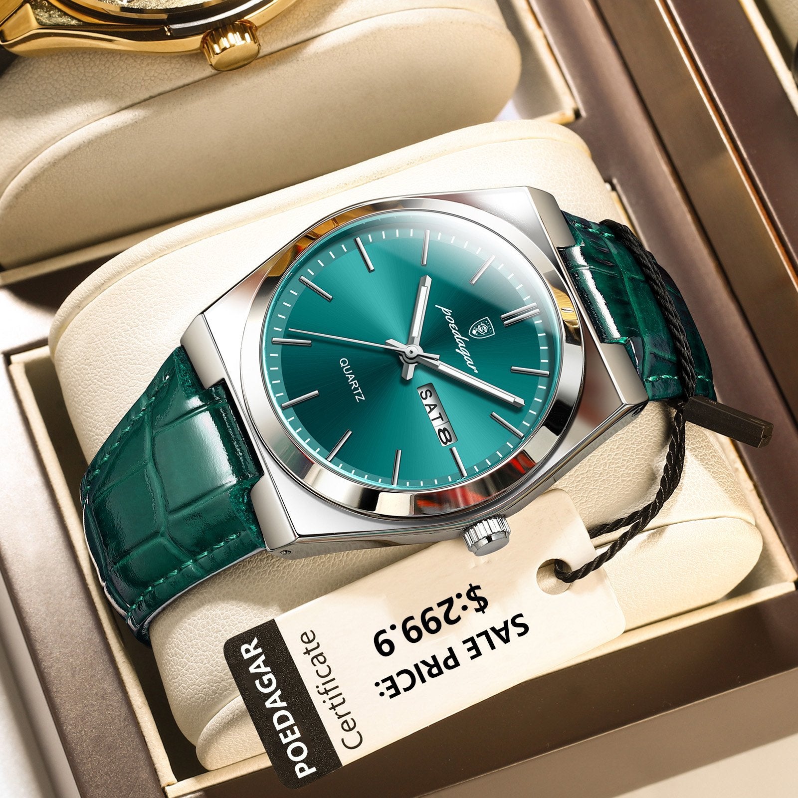 Poedagar 930 watch Silver Green L variant