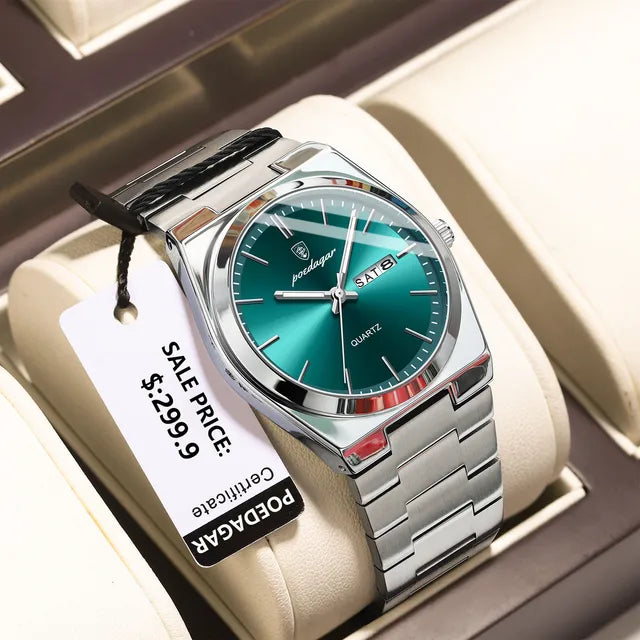 Poedagar 930 watch Silver Green variant
