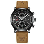 Poedagar 932 watch Black Black Leather variant