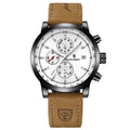 Poedagar 932 watch Black White Leather variant