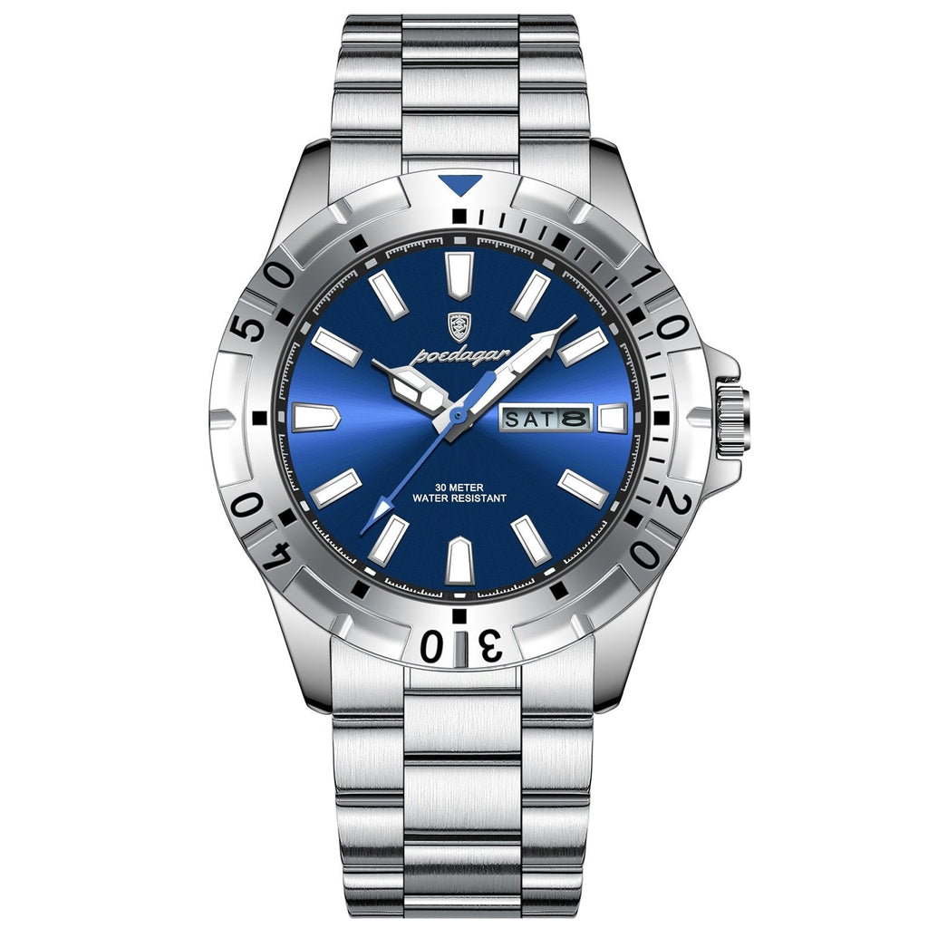 Poedagar 959 watch Silver Blue variant