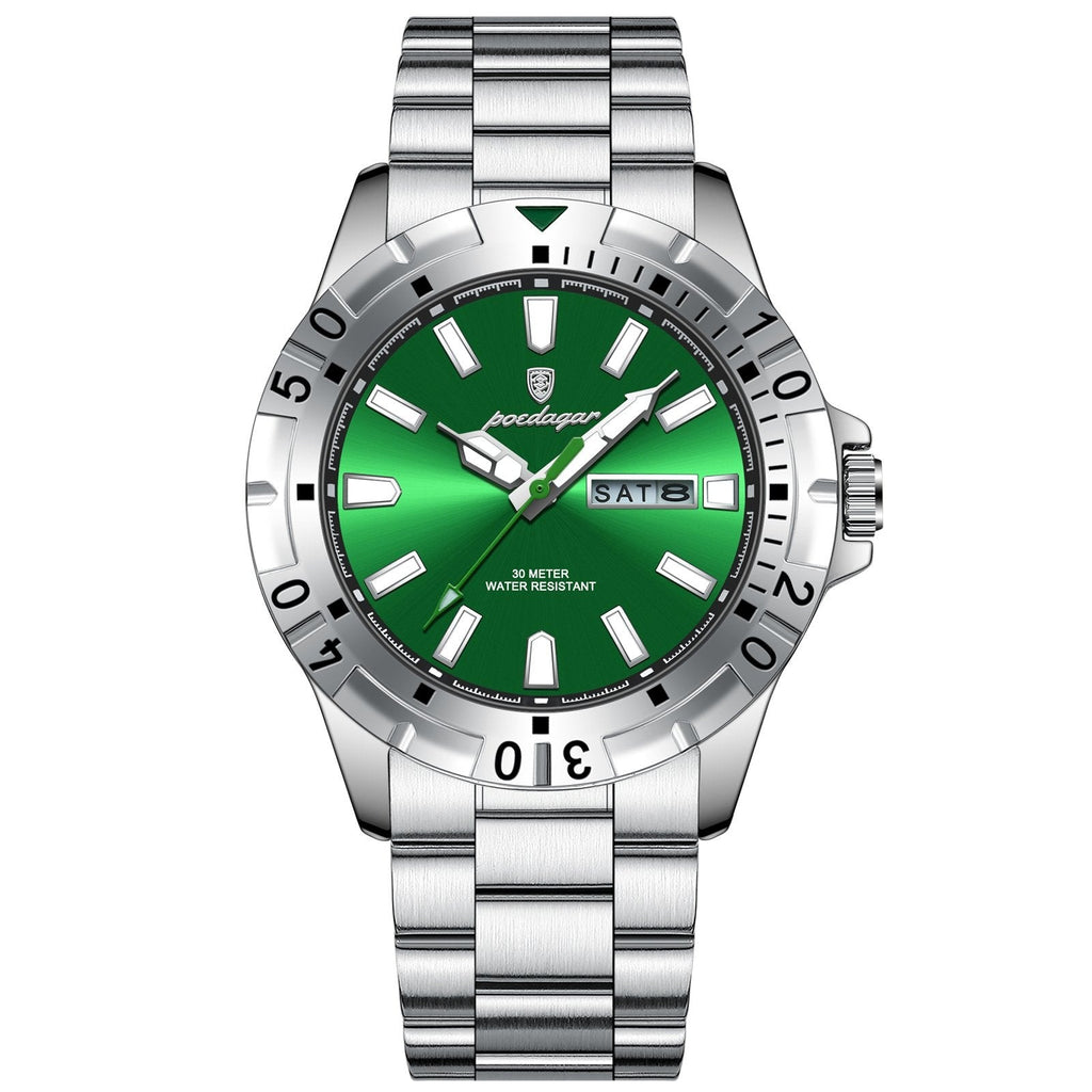 Poedagar 959 watch Silver Green variant