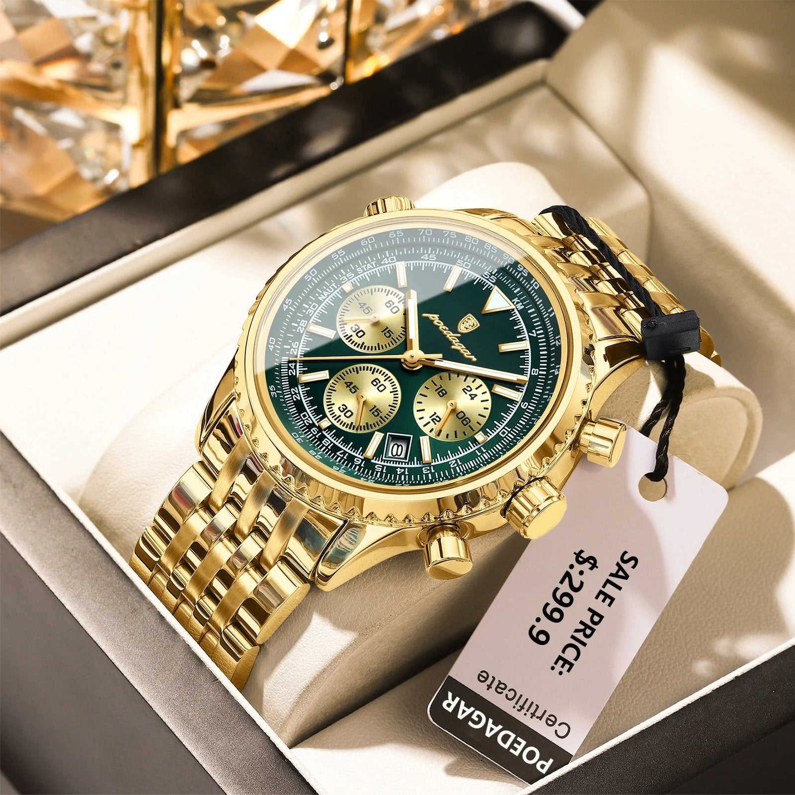 Poedagar 960 watch Gold Green variant