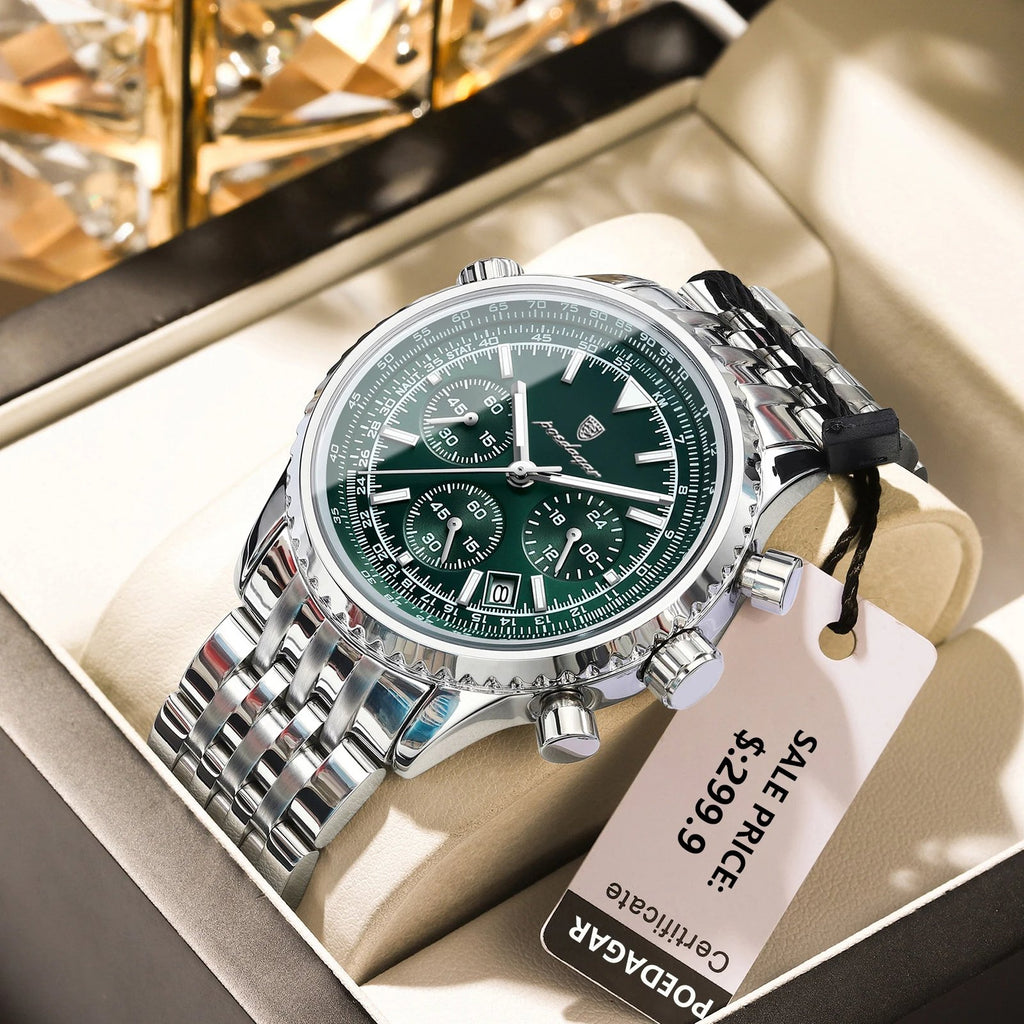 Poedagar 960 watch Silver Green variant