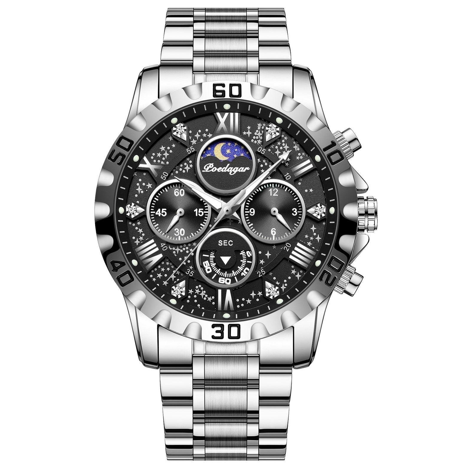 Poedagar 973 watch Silver Black variant