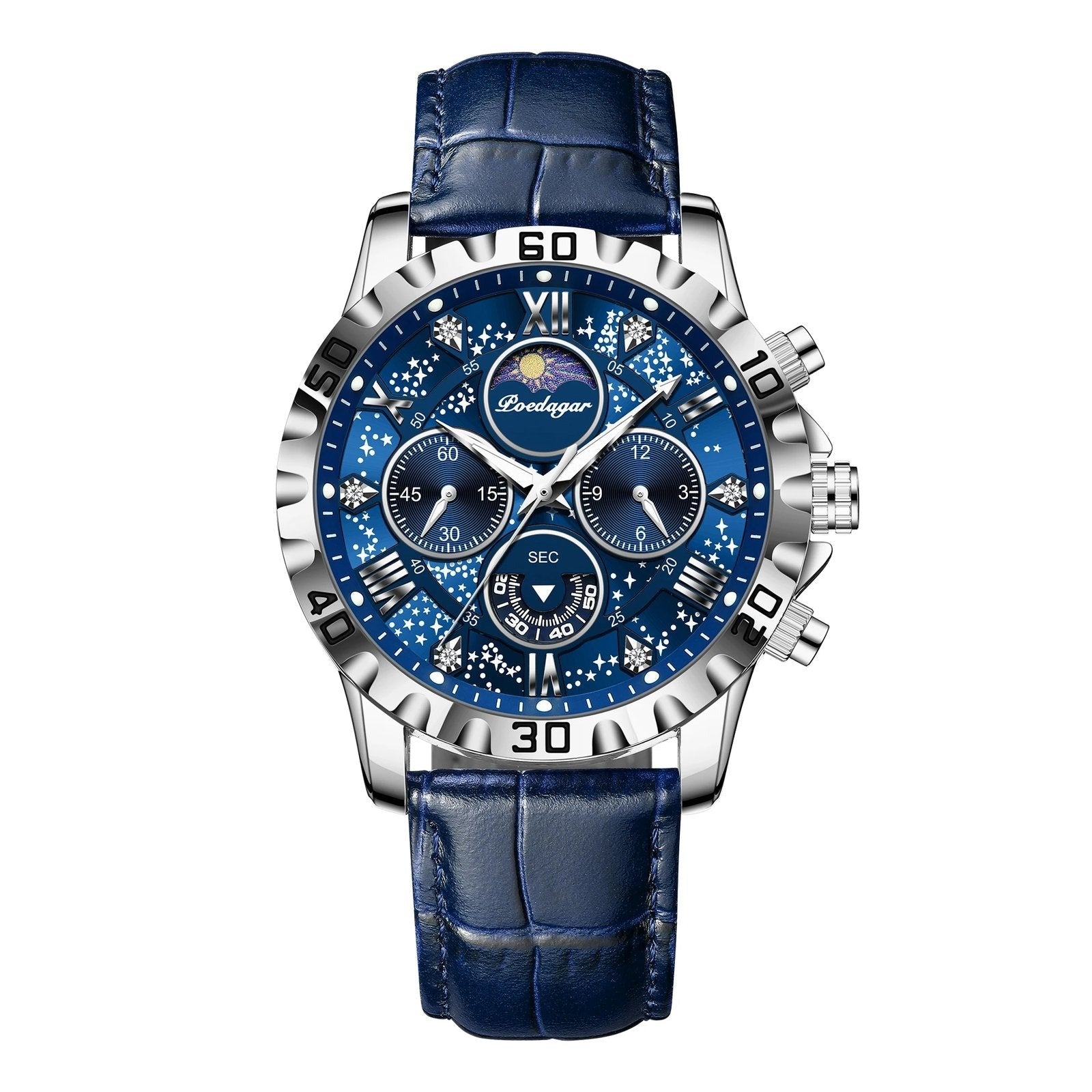 Poedagar 973 watch Silver Blue L variant