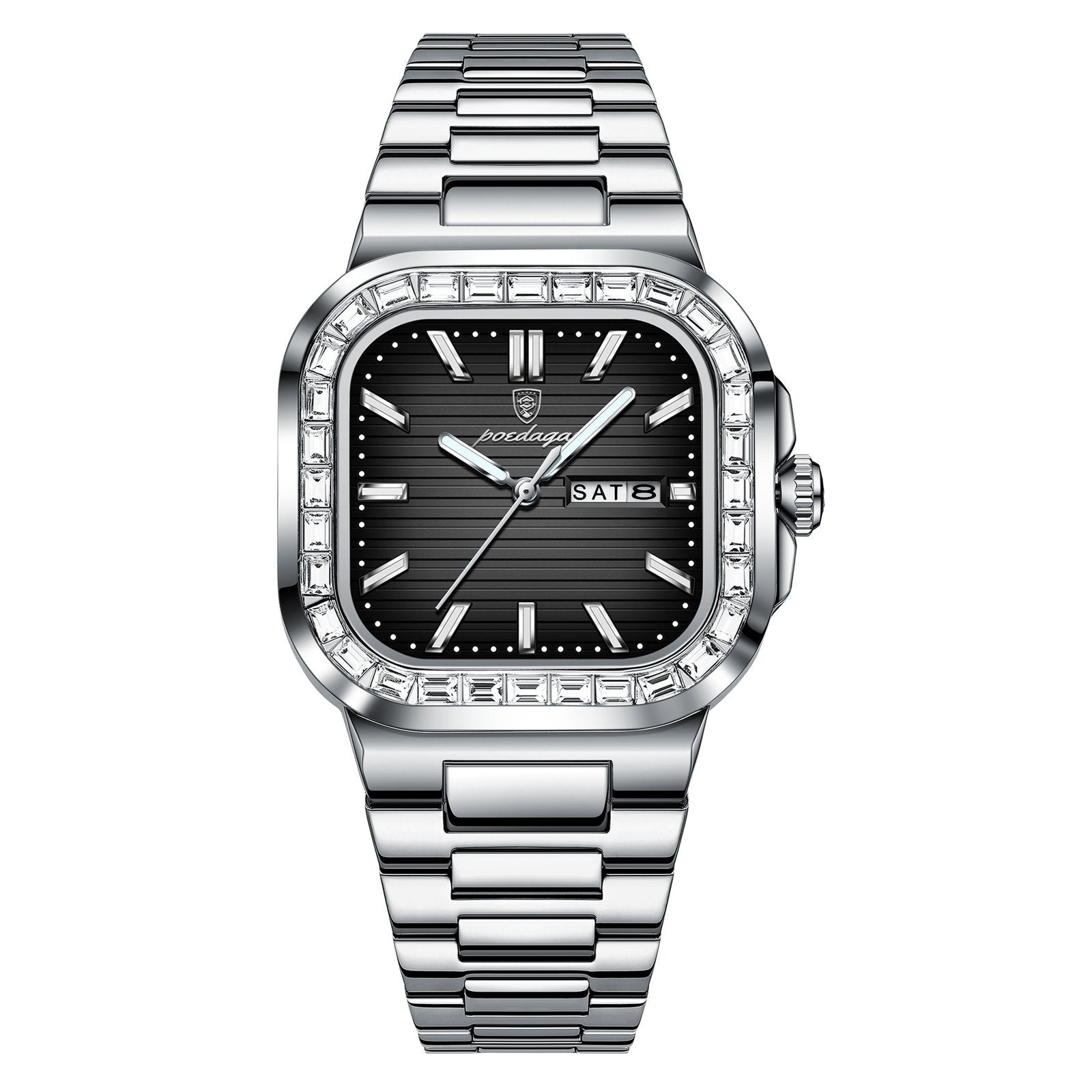 Poedagar 975 watch Silver Black variant