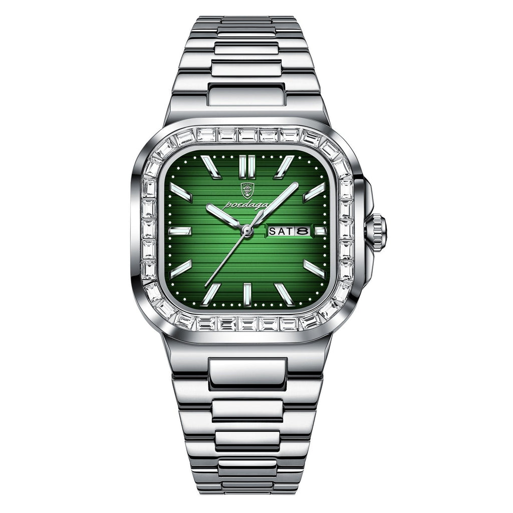 Poedagar 975 watch Silver Green variant