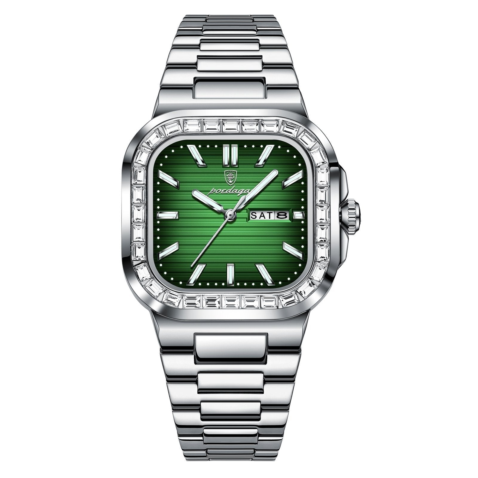 Poedagar 975 watch Silver Green variant