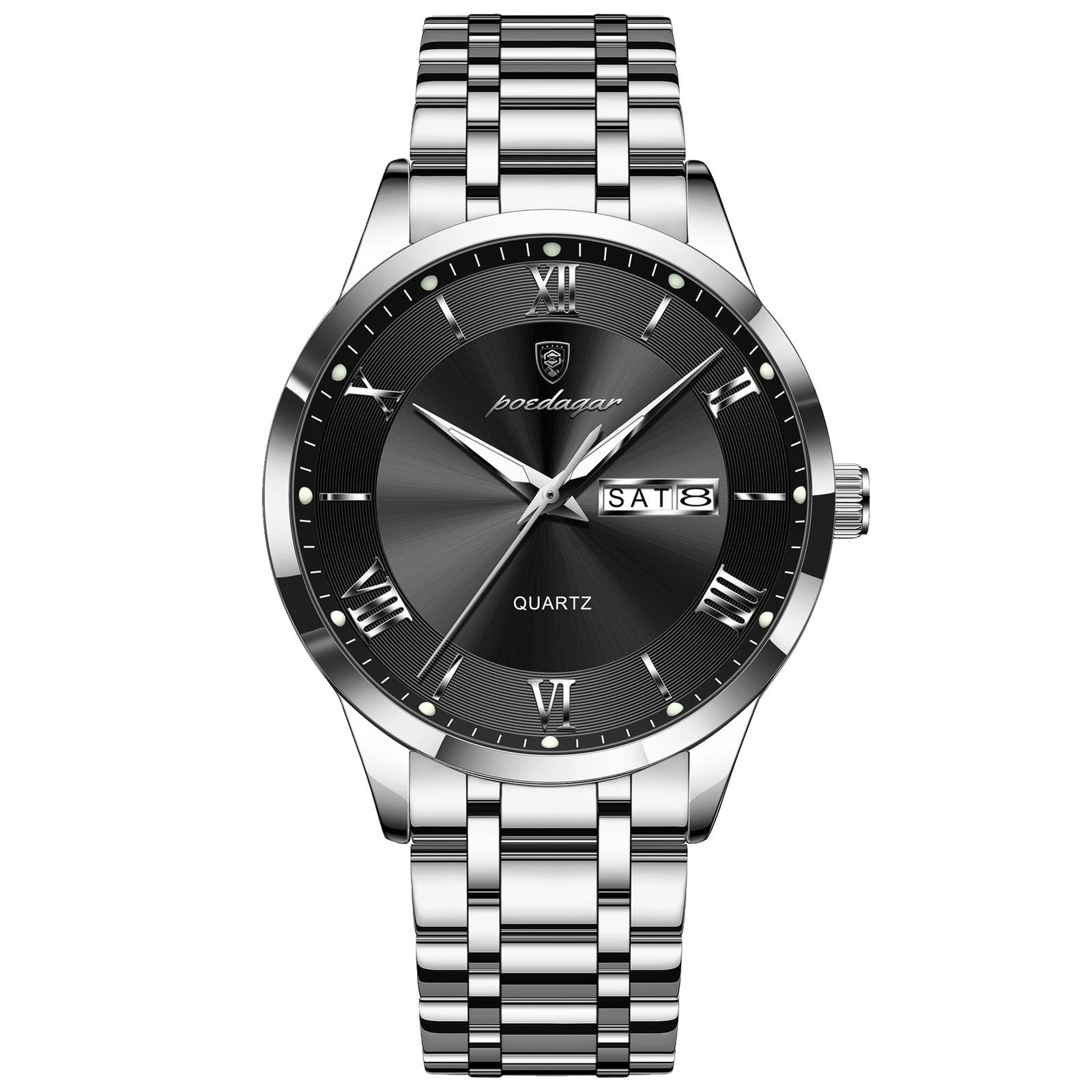 Poedagar 978 watch Silver Black variant