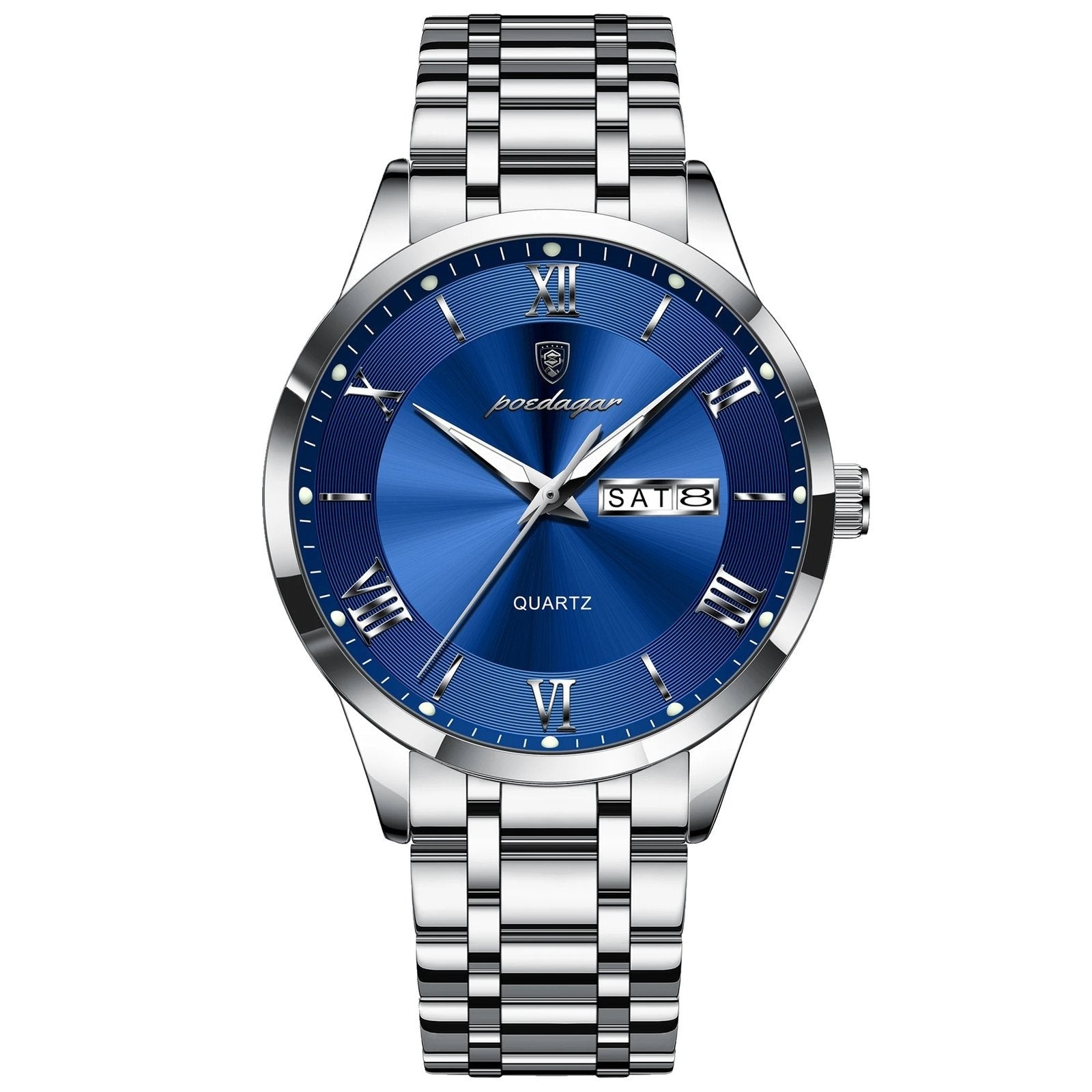 POEDAGAR 978 Men's Steel Quartz Watch | PrimeTimepiece