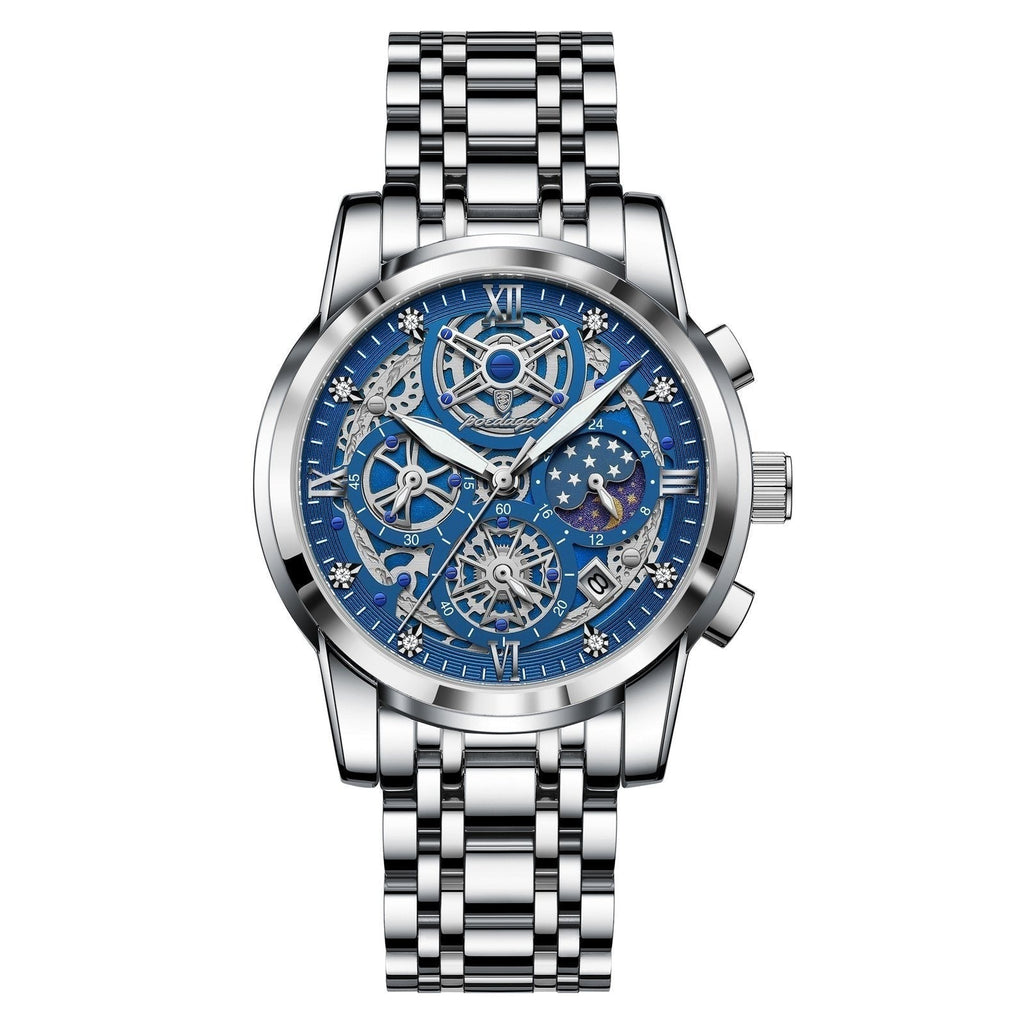 Poedagar 984 watch Silver Blue variant