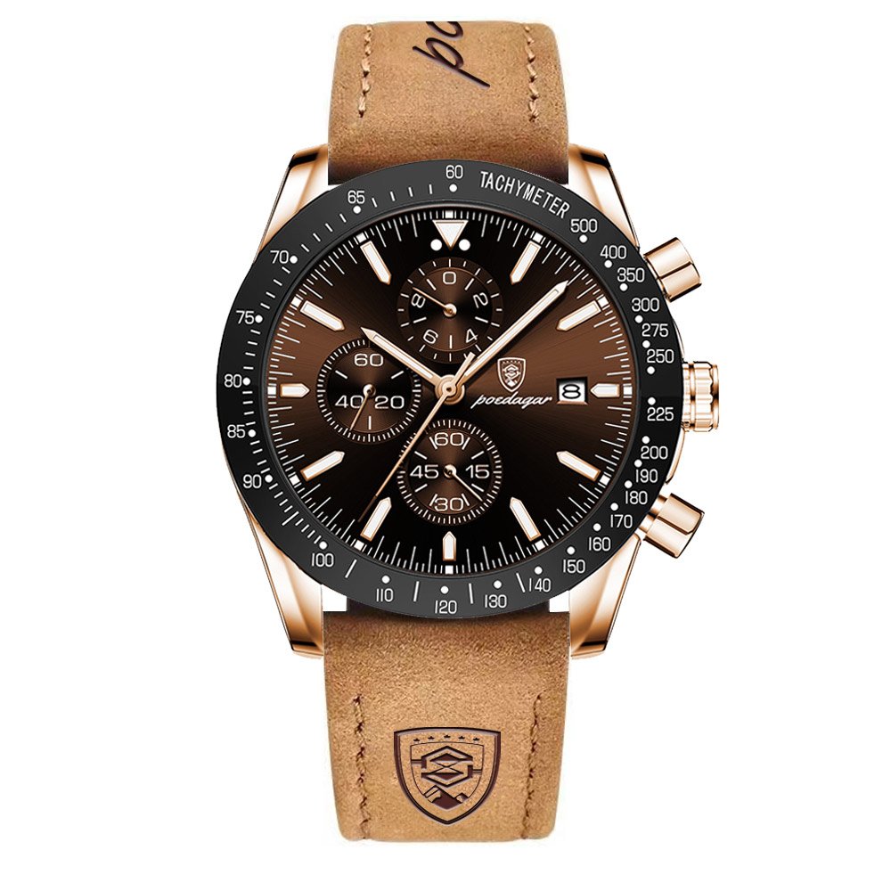 Poedagar 988 watch Rose Gold Brown variant