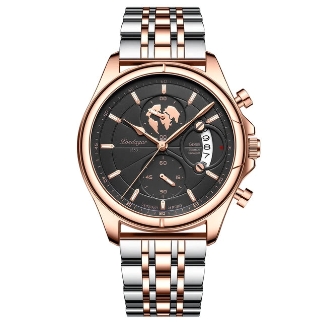 Poedagar 989 watch Rose Gold Black variant