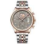 Poedagar 989 watch Rose Gold Khaki (Steel) variant