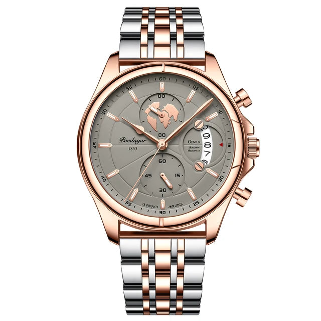 Poedagar 989 watch Rose Gold Khaki variant
