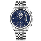 Poedagar 989 watch Silver Blue (Steel) variant