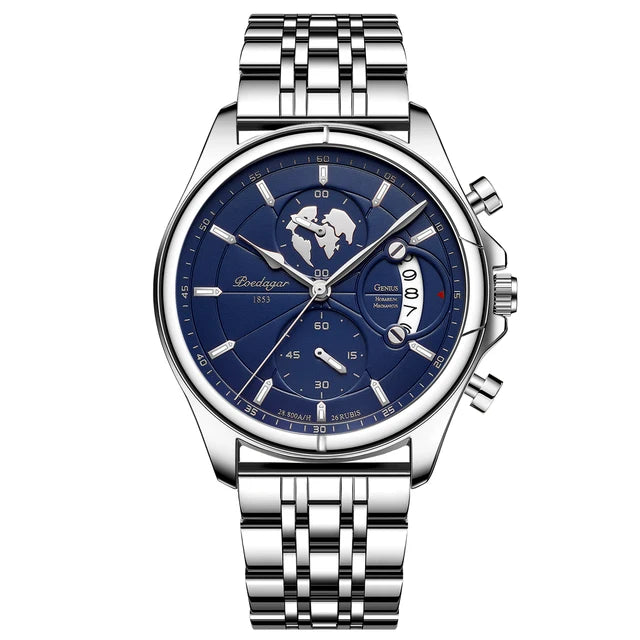 Poedagar 989 watch Silver Blue variant