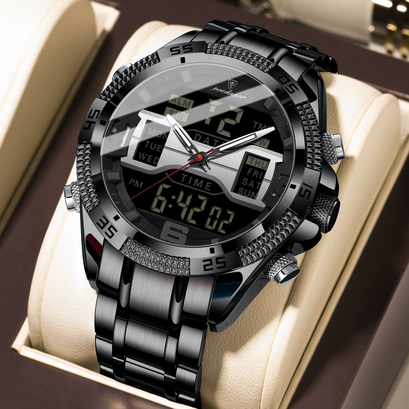Poedagar E103 watch Black variant