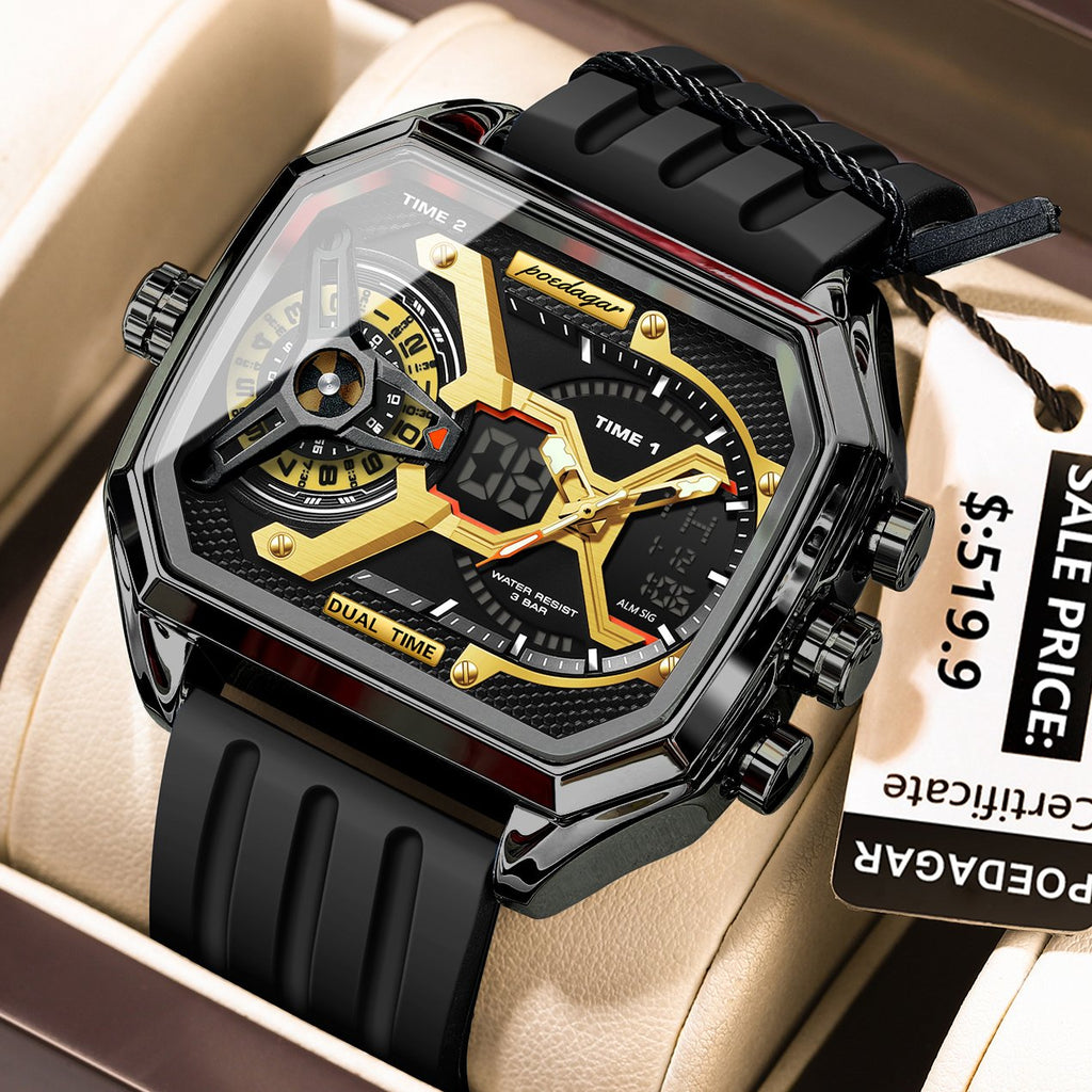 Poedagar E106 watch Black Gold C variant