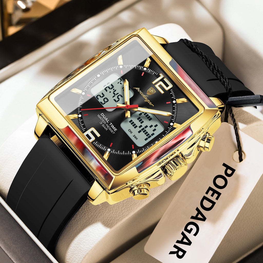 Poedagar E109 watch Gold Black variant