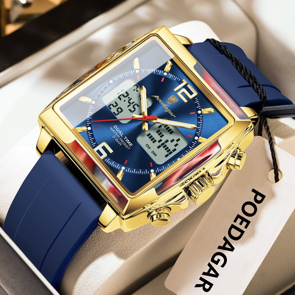 Poedagar E109 watch Gold Blue variant