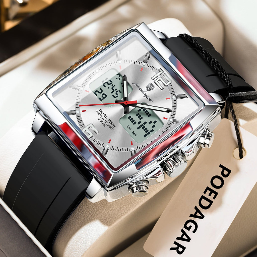 Poedagar E109 watch Silver White variant