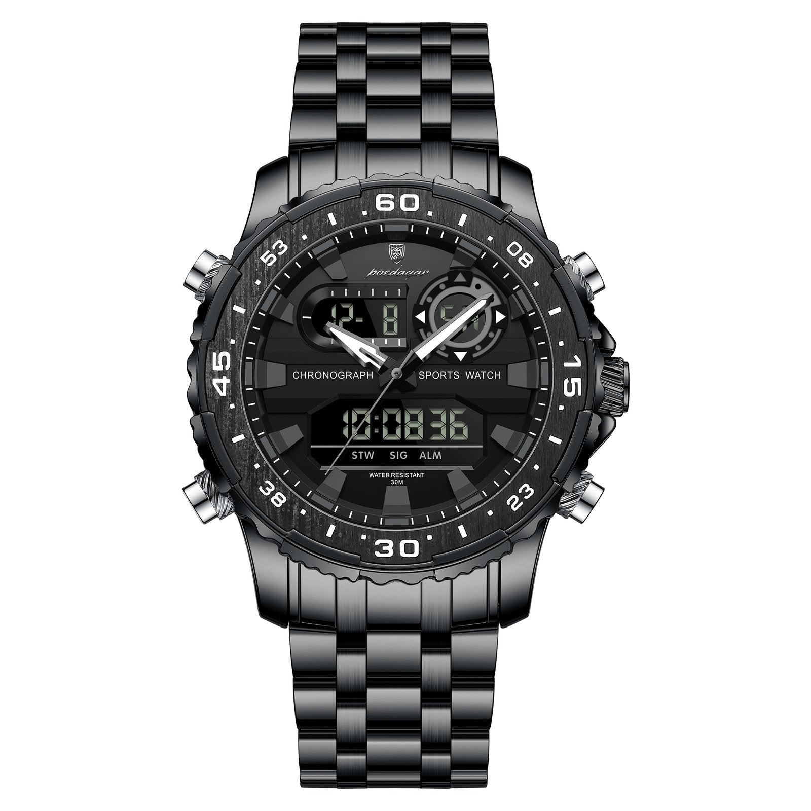 Poedagar E122 watch Black Black variant
