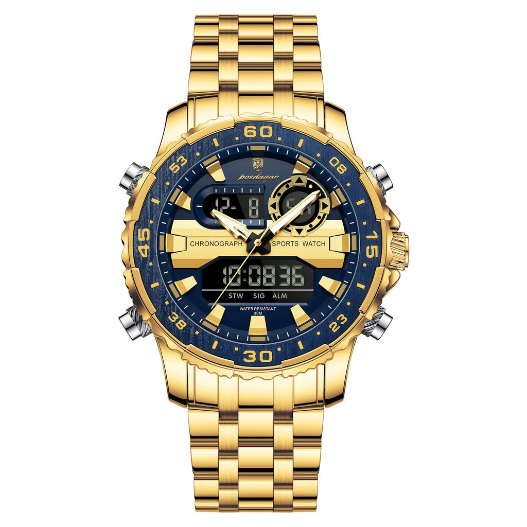 Poedagar E122 watch Gold Blue variant