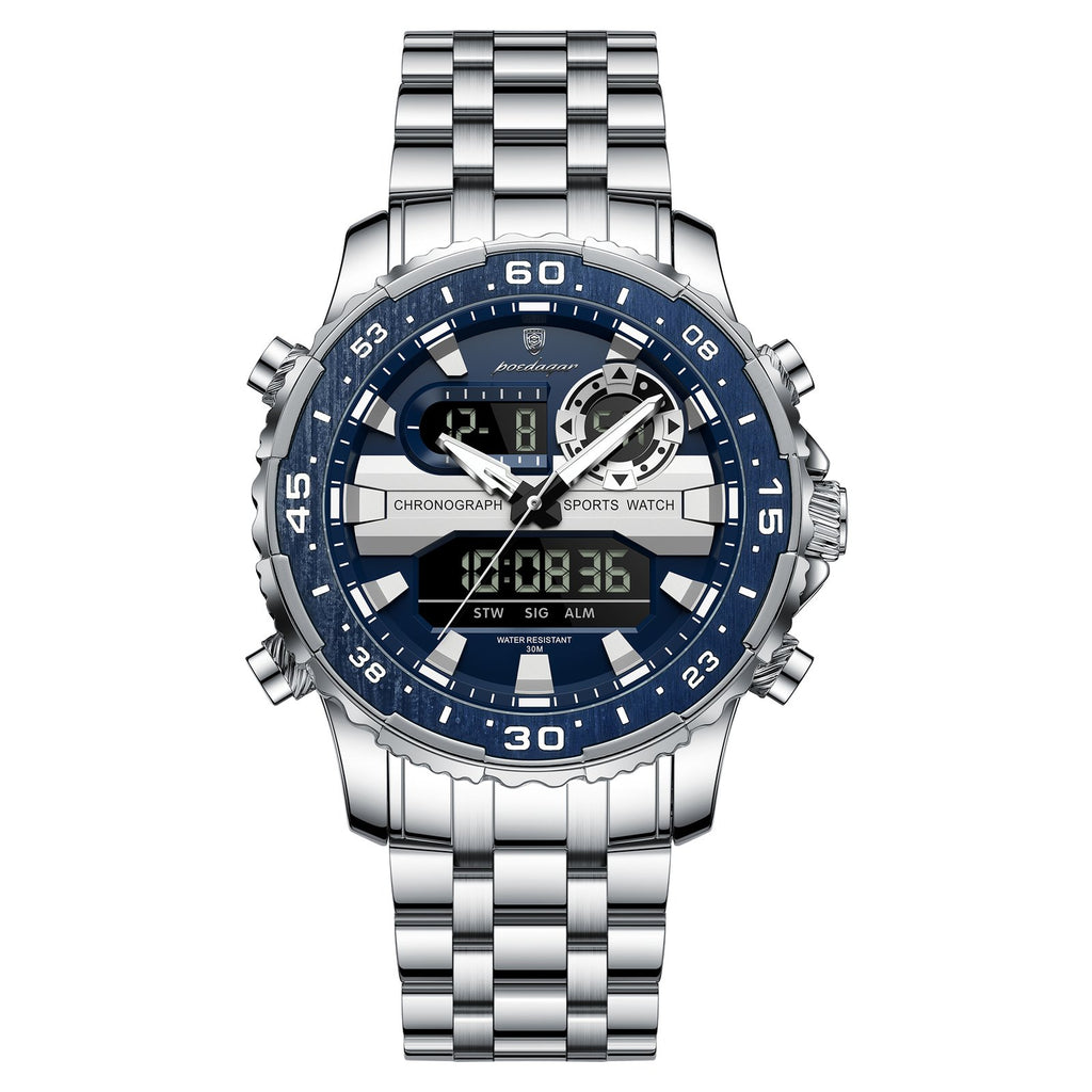 Poedagar E122 watch Silver Blue variant