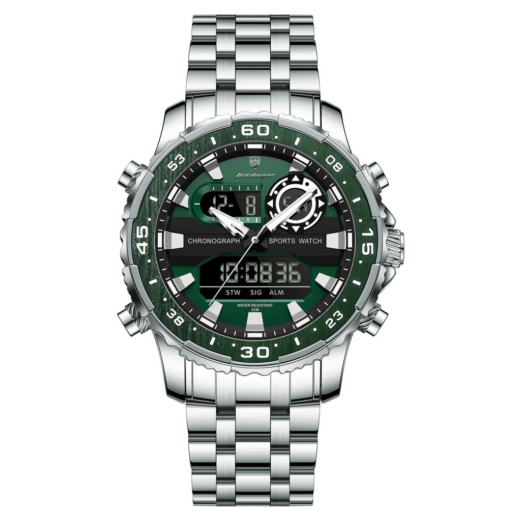 Poedagar E122 watch Silver Green variant
