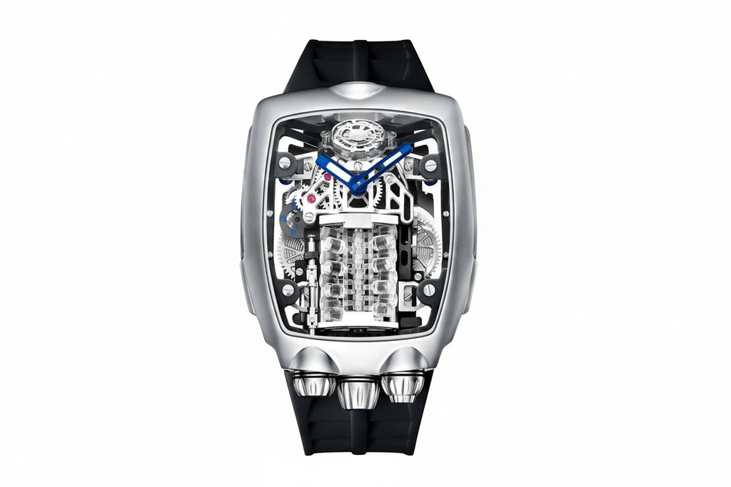 PINDU Design BUGATTI STYLE Engine 16 Cylinder Men's NH05 Automatic Watch-PrimeTimepiece