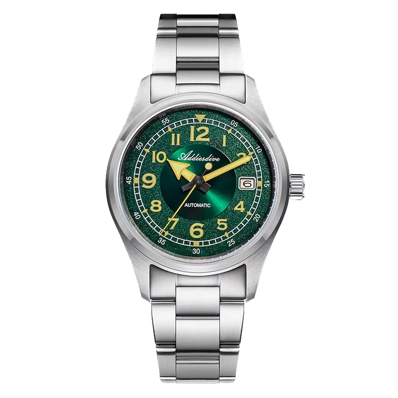ADDIESDIVE AD2055 NH35 Automatic 39mm Sunburst Dial Retro Luminous 200M WATER