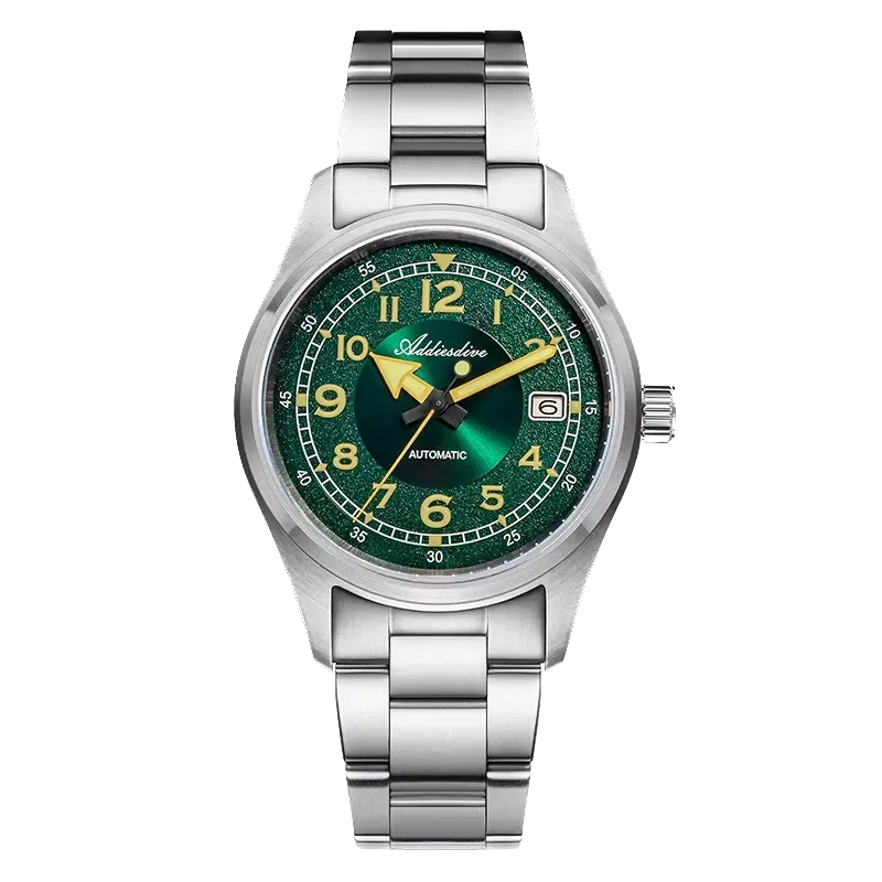 ADDIESDIVE AD2055 NH35 Automatic 39mm Sunburst Dial Retro Luminous 200M WATER-PrimeTimepiece