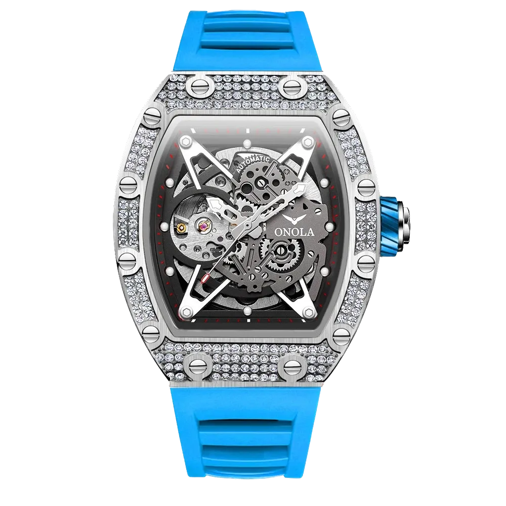 ONOLA Skeleton Luxury Men Mechanical Watch Hollow Out Fully Automatic Waterproof-PrimeTimepiece