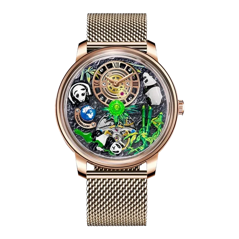PINDU Panda Series Automatic Mechanical Watch Men Japan NH35 Movement Waterproof-PrimeTimepiece